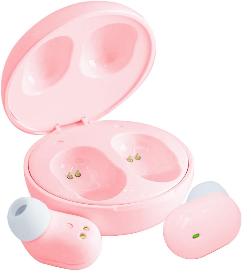Wireless Earbuds for Kids,Bluetooth Headphones for Small Ears Women Man Adults,25hrs Playtime Built in Mic Earphones Premium Deep Bass in Ear Headset for School Sport Gym (Pink)