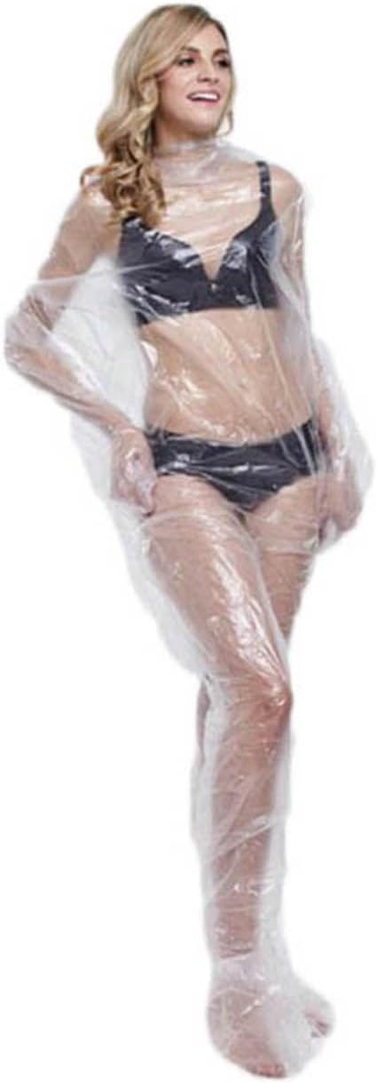 ZMDREAM Disposable Plastic Body Wraps Unisex PE Sauna Bath Suit for Far Infrared Full Body Coverage