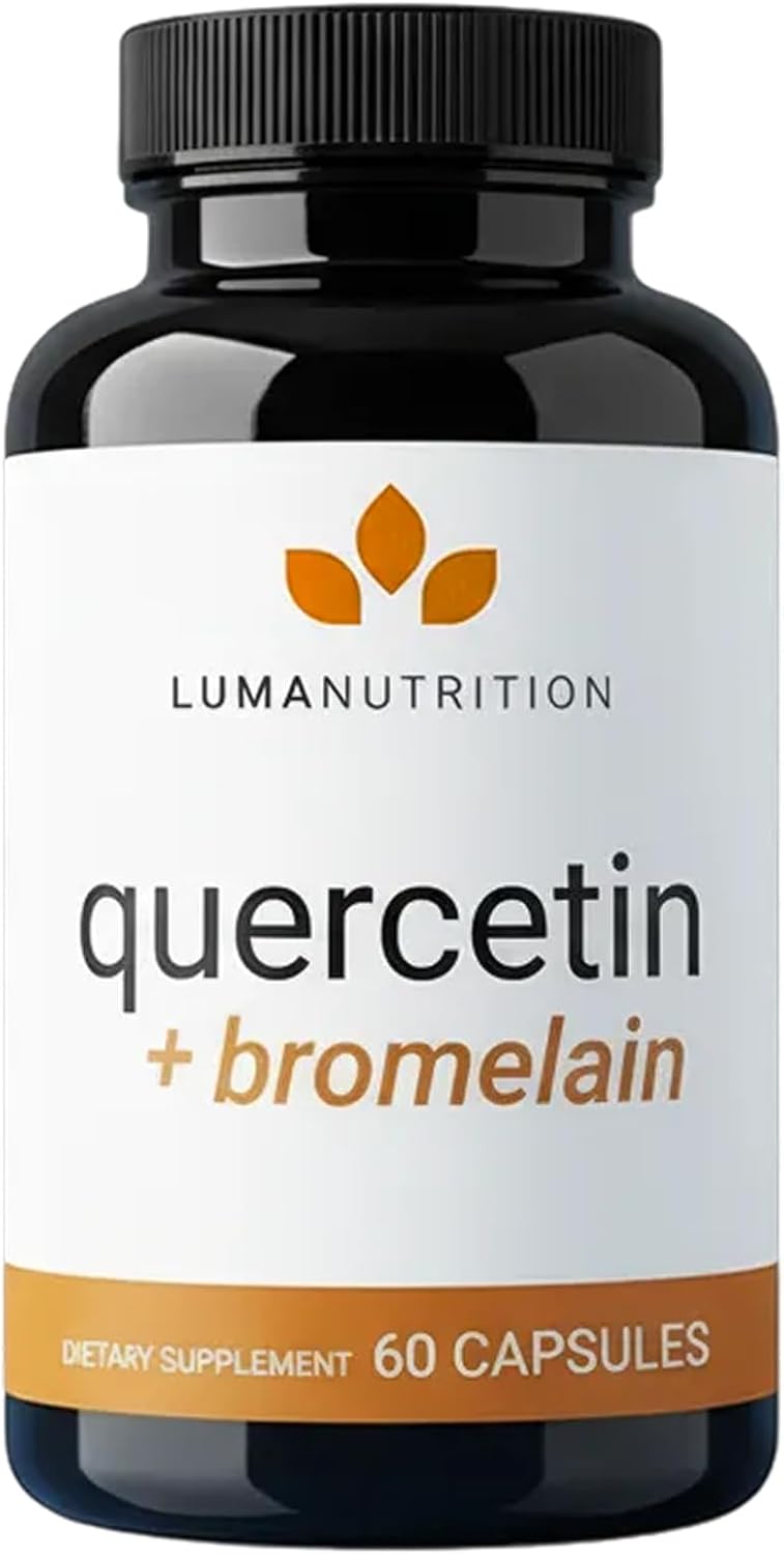 Luma Nutrition Quercetin 500mg Per Serving – Quercetin with Bromelain Supplement – Antioxidant – Immune Support – Vegan & Gluten-Free – 60 Capsules, 30 Servings