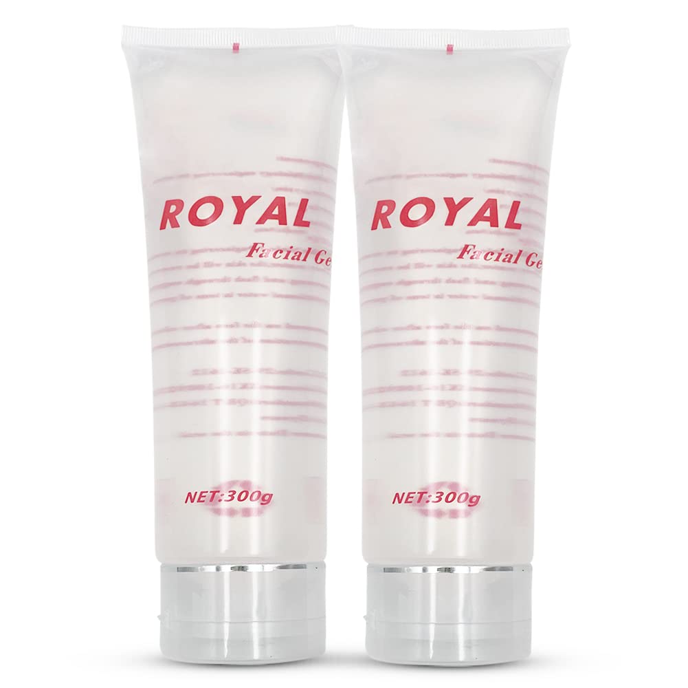 Radio Frequency Gel for RF Machine – Cooling Gel for Laser Hair Removal – Massage Therapy Cream for Women& Men – Royal Facial Gel Clear (Pack of 2)