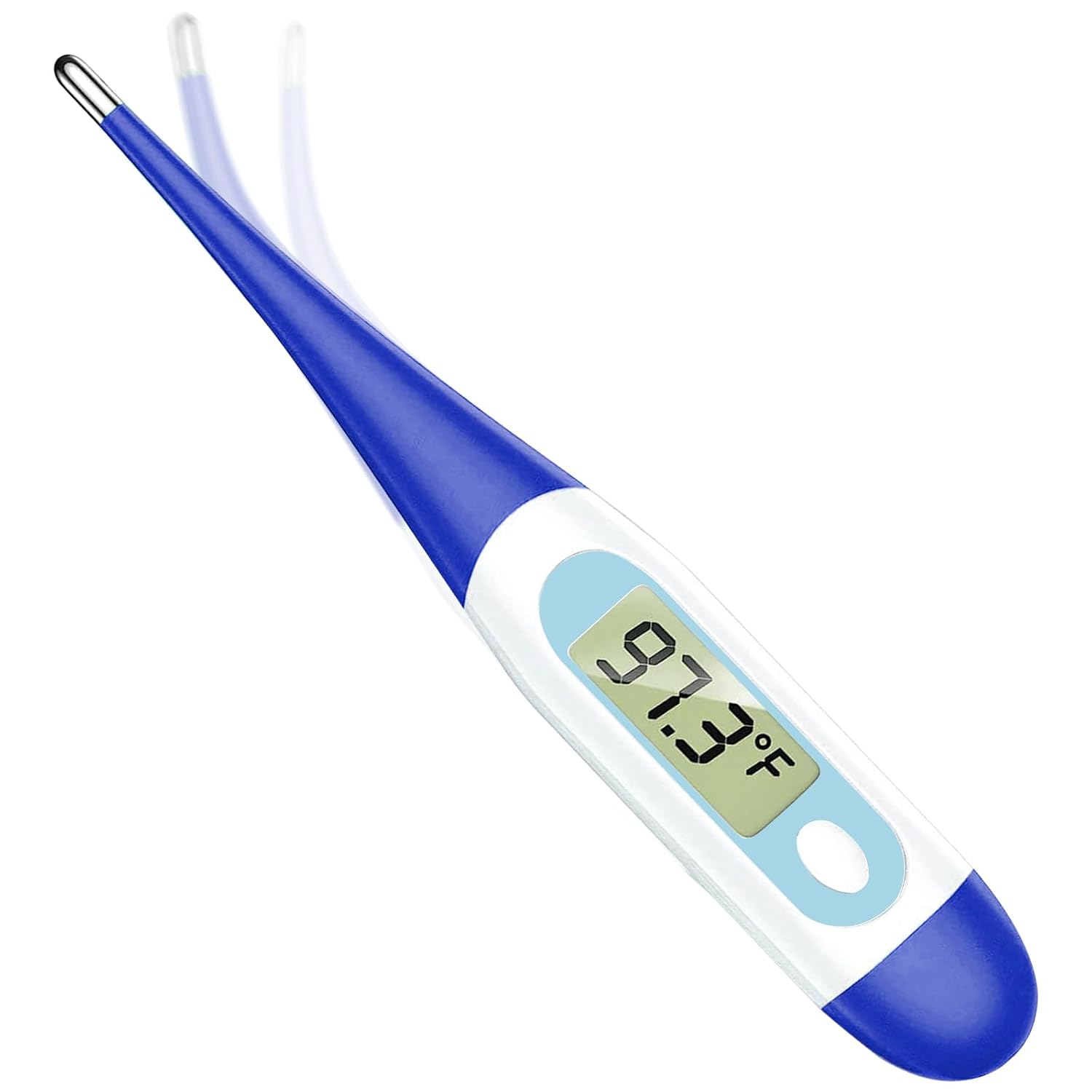 Basal Thermometer for Adults with 10 Seconds Fast Reading, Digital Thermometer (Dark Blue+Blue White)