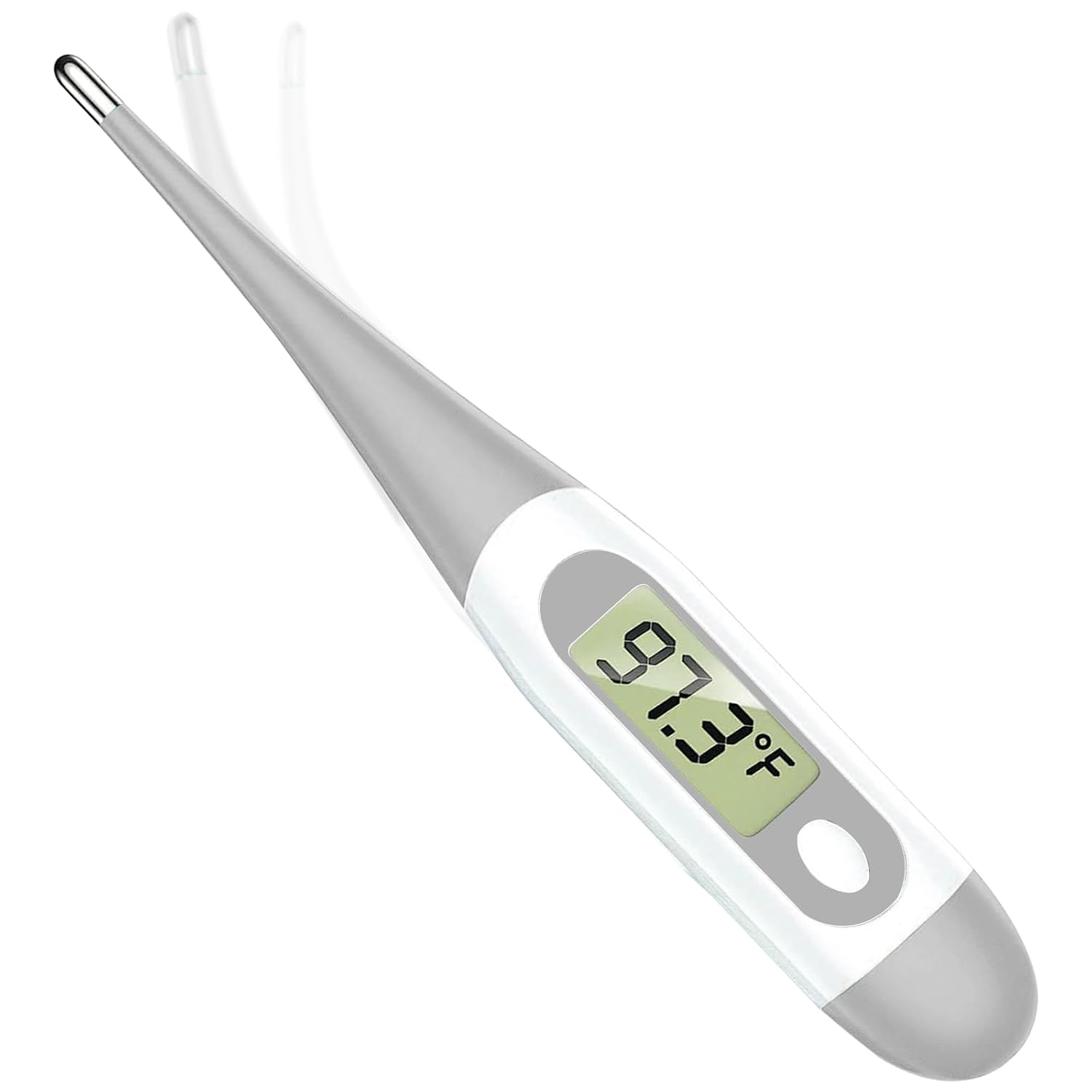 Basal Thermometer for Adults (Gray+Gray) | Digital Thermometer with Fever Alert