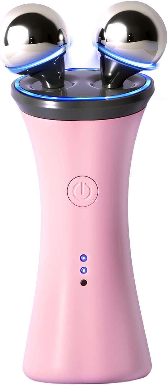 Microcurrent Facial Device, nhances The Ability to Lift The Face and Tighten The Skin,Facial Wrinkle Equipment,Face Massager Electric Face Lifting, Microcurrent Facial Device for Face and Neck (Pink)