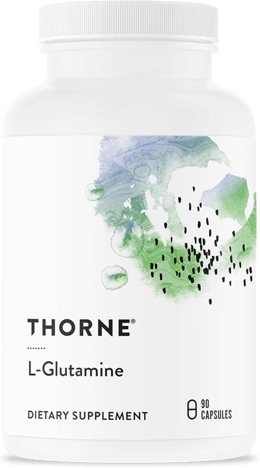 THORNE – L-Glutamine – Amino Acid Supplement for Immune System & GI Health – Promotes Post-Exercise Muscle Cell Repair* – Third-Party Certified – Gluten, Dairy & Soy-Free – 90 Capsules