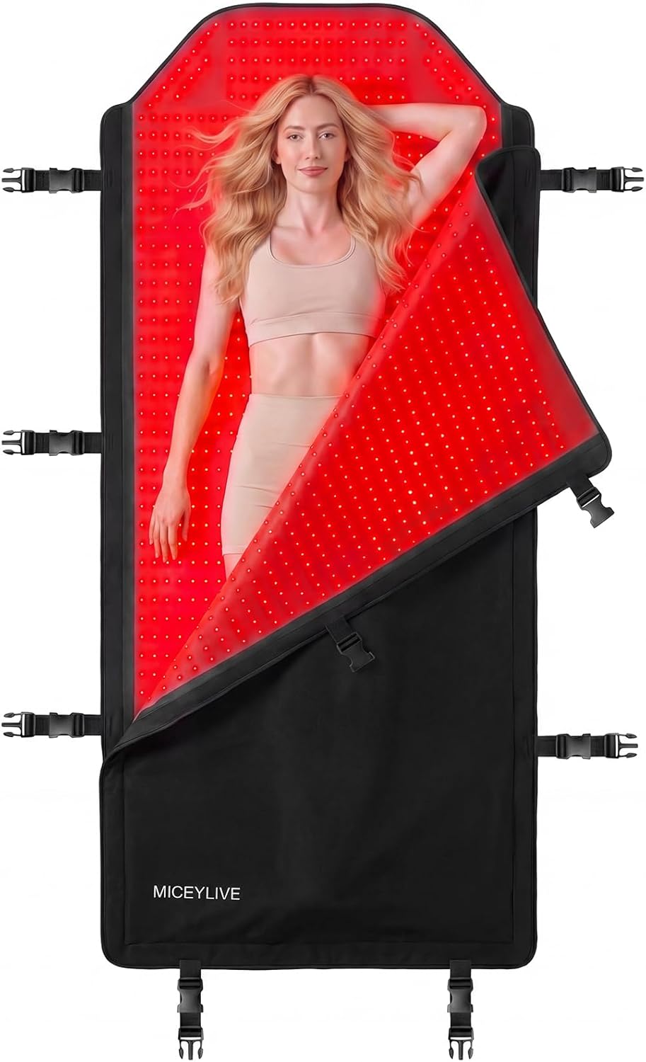 FSA&HSA Eligible Red Light Therapy Mat Full Body, 72″x33″ Red Light Therapy for Body with 2625 LEDs, 660nm & 850nm Infrared Light Blanket for Muscle Relaxation, Better Sleep & Home Use