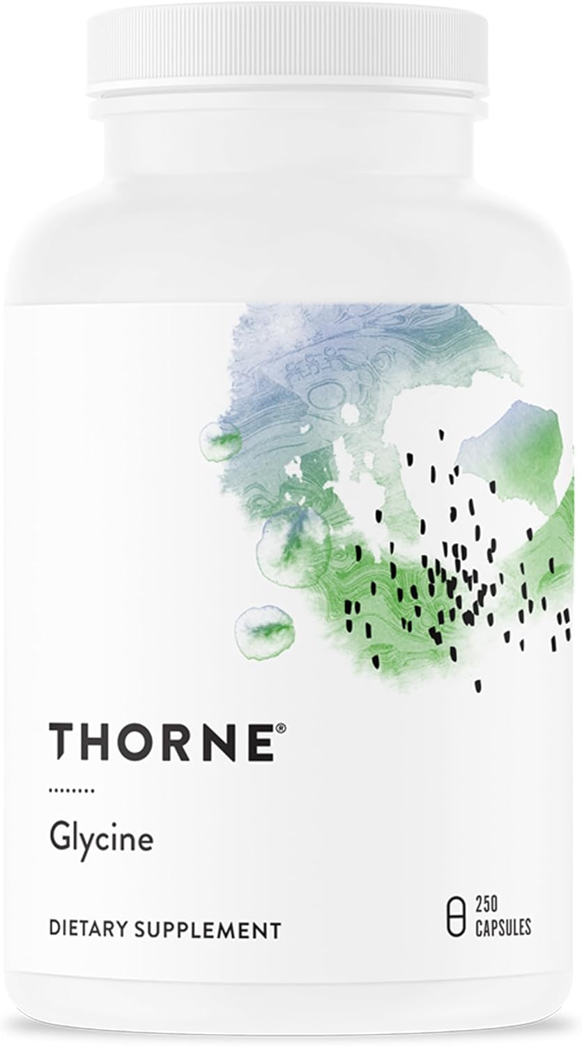 THORNE – Glycine – Supports Relaxation, Stress Management, Detoxification & Healthy Muscle Function* – Amino Acid Supplement – Third-Party Certified – Gluten, Dairy & Soy-Free – 250 Capsules