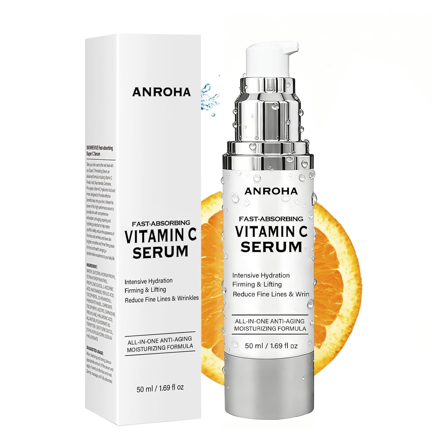 Super Vitamin C Face Serum for Women Over 70, Large Size 1.7 fl oz (50ml) – Fragrance-Free Multi-Tasking Age Defying Hydrating Complex for Mature Sensitive Skin