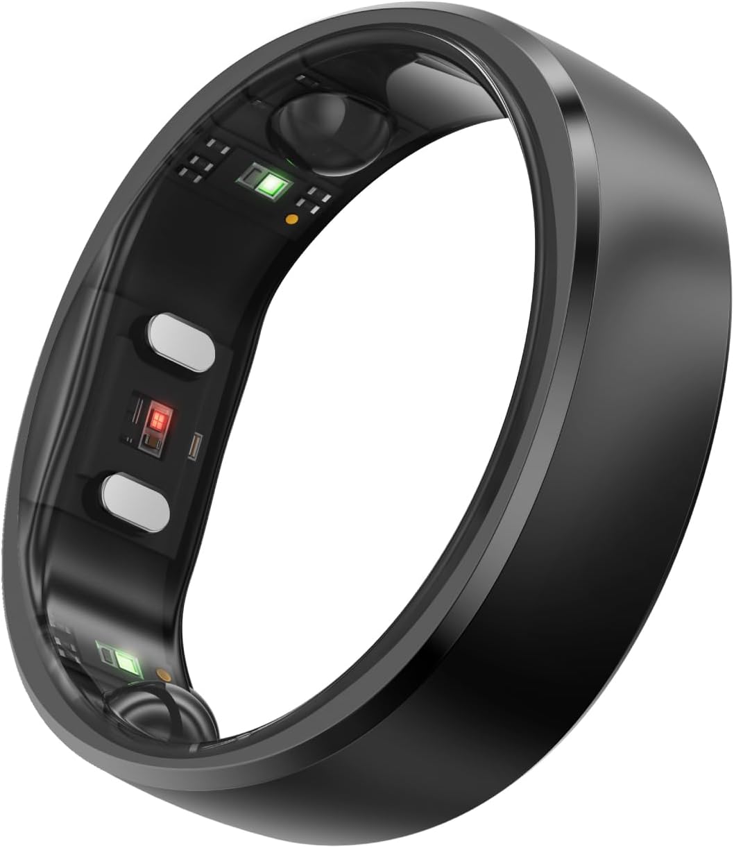 RingConn Gen 2, World’s First Smart Ring with Sleep Apnea Monitoring, No APP Subscription, 12-Day Battery Life, Stress/Heart Rate/Women’s Health Tracker, Android & iOS Compatible (Black, Size 11)