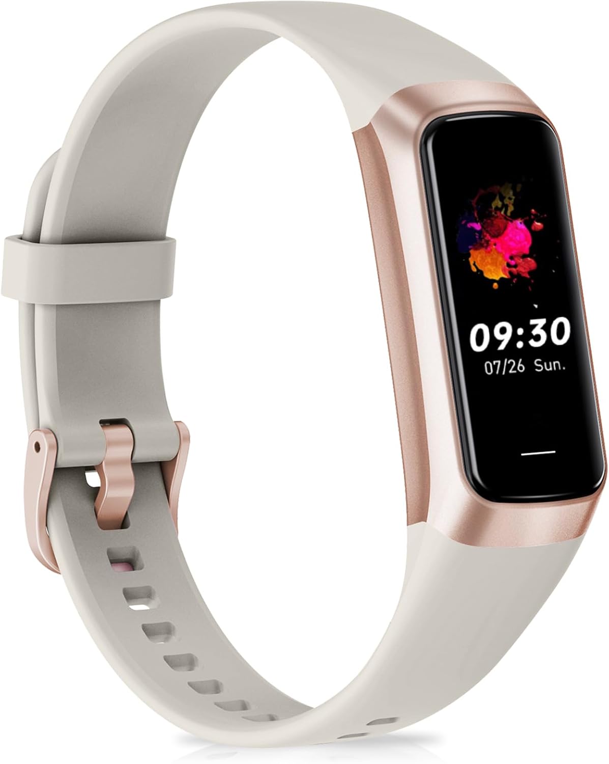 Fitness Tracker, Activity Trackers with 24/7 Heart Rate, Blood Oxygen Blood Pressure Sleep Monitor, Step Counter with 1.1″ AMOLED Touch Color Screen, Calorie Pedometer Health Smart Watch for Women Men