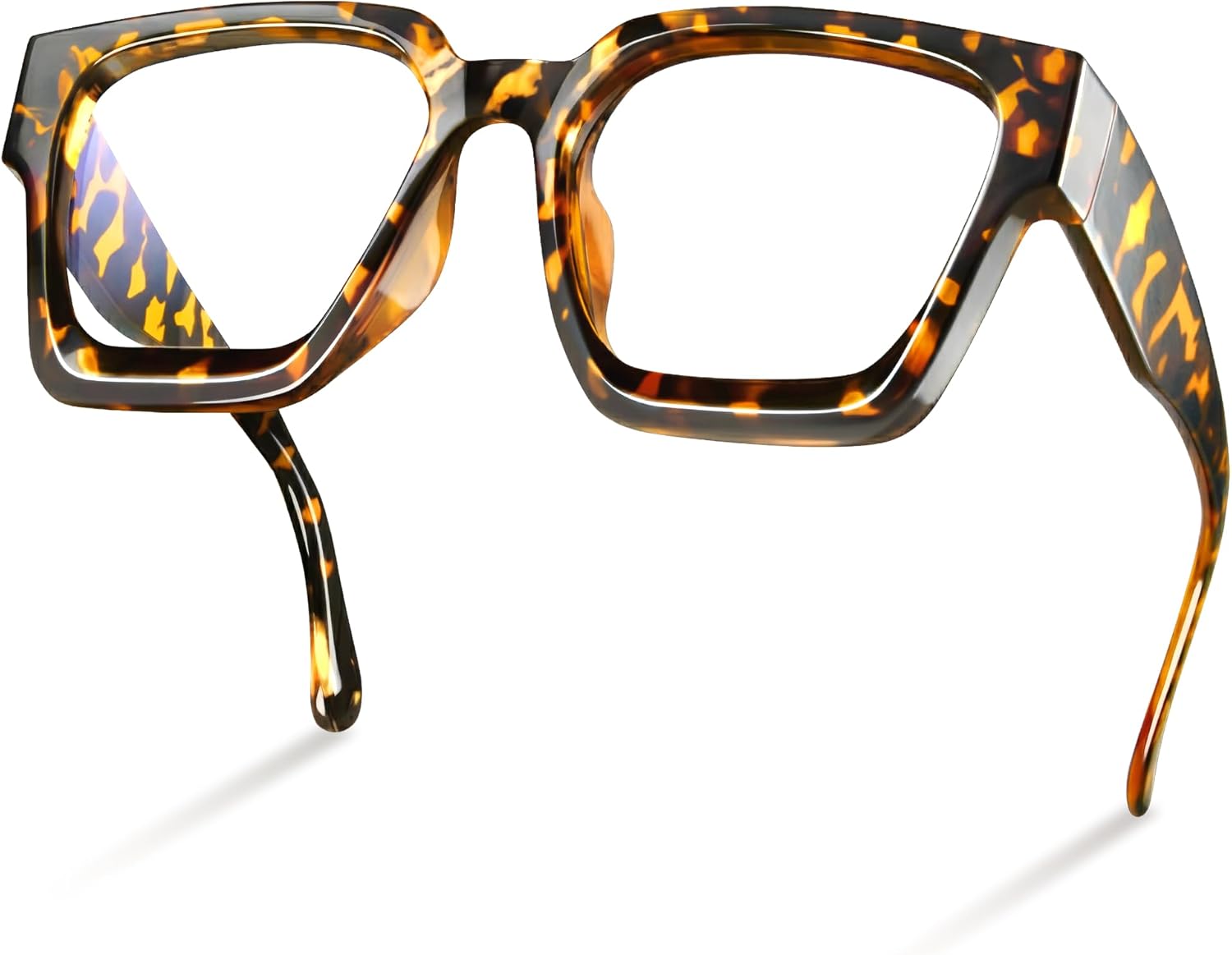 livho Oversized Eyewear Frame for Woman and Men – Rectangle Fashion Glasses for Computer, Chic Preppy Frame