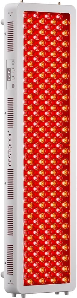 BestQool Red Light Therapy Panel for Body, Face. 4 Wavelengths Elite Grade Full Body Near Infrared Therapy Device Dual Chip 200 LEDs, High Power Red Light Lamp at Home.