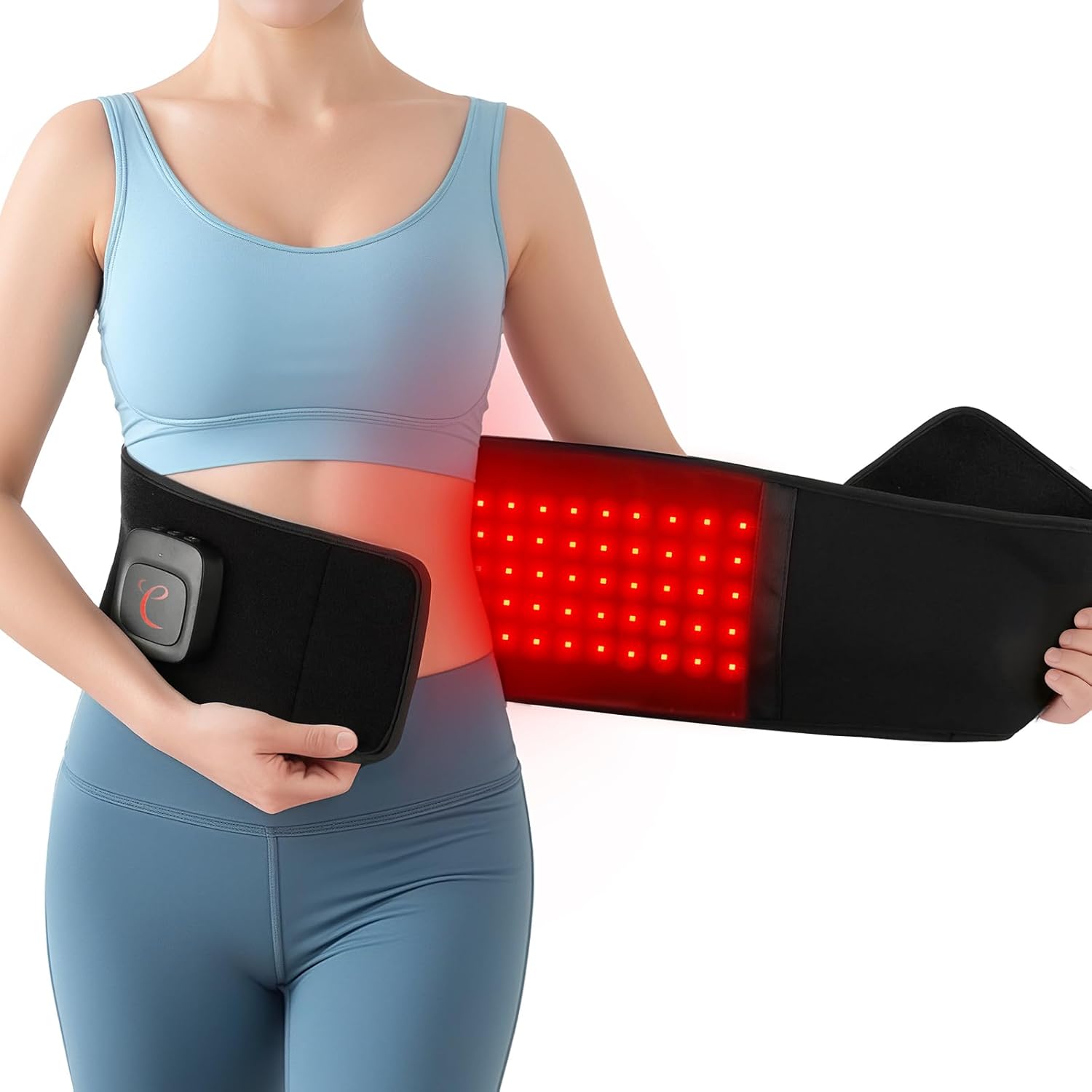 Comfytemp Cordless Red Light Therapy Belt for Body, Portable Rechargeable Near Infrared Light Therapy Wrap, Father’s Day Gifts, 19W Wireless Large Light Band for Waist Lumbar Lower Back