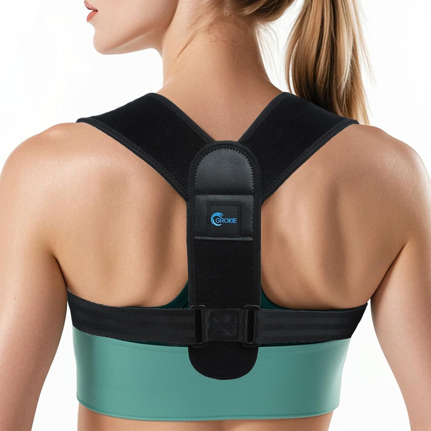 Posture Corrector for Women and Men – Back Brace for Rounded Shoulders & Upper Back Support – Breathable Shoulder Brace for Computer Work&Desk Job,Invisible Under Clothes, One Size (Chest Size 31-44″)
