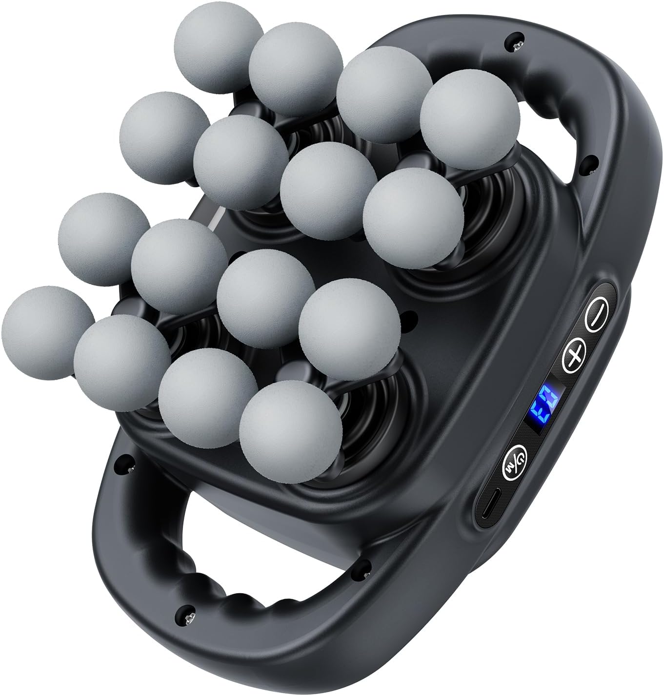 16 Head Massage Gun Deep Tissue, Back Massager for Athletes for Pain Relief, Multi Head Massage Gun with 3 Modes & 30 Intensities Silent Gifts for Men Women