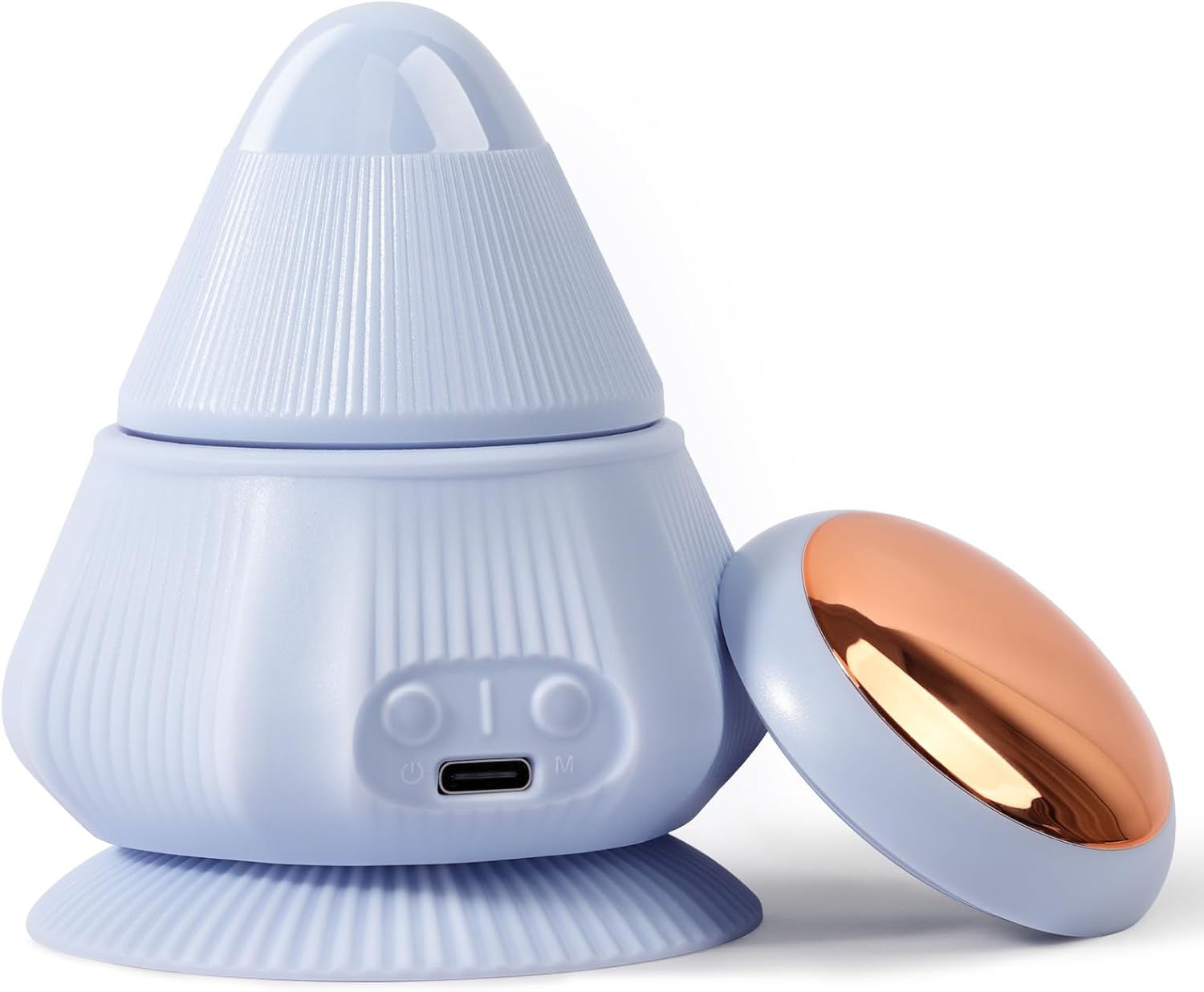 Mini Hands-Free Muscle Massager with Heat & Vibration, Compact Deep Tissue Trigger Point Recovery Massager with Suction Base for Back, Neck, Shoulders, Arms & Legs