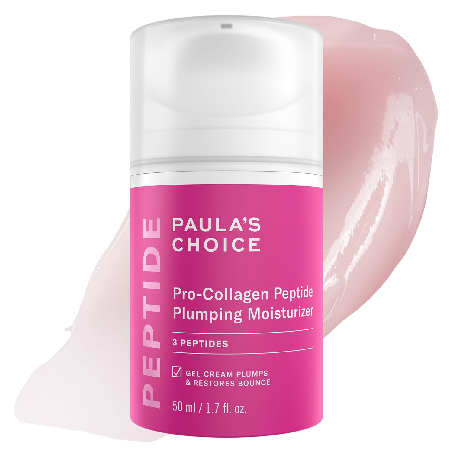 Paula’s Choice Pro-Collagen Peptide Plumping Face Moisturizer, Daily Gel Face Cream for Deep Lightweight Hydration, Wrinkles & Loss of Firmness, Fragrance-Free, 1.7 Fl Oz