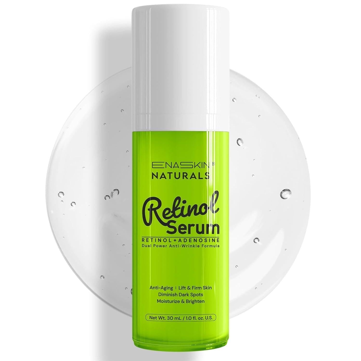 Retinol Serum for Face – Anti-Aging for Fine Lines & Wrinkles, Firms & Hydrates, Hyaluronic Acid & Peptides, Night Moisturizer Serum for Women/Men, Fragrance-Free, 1.0 fl.oz
