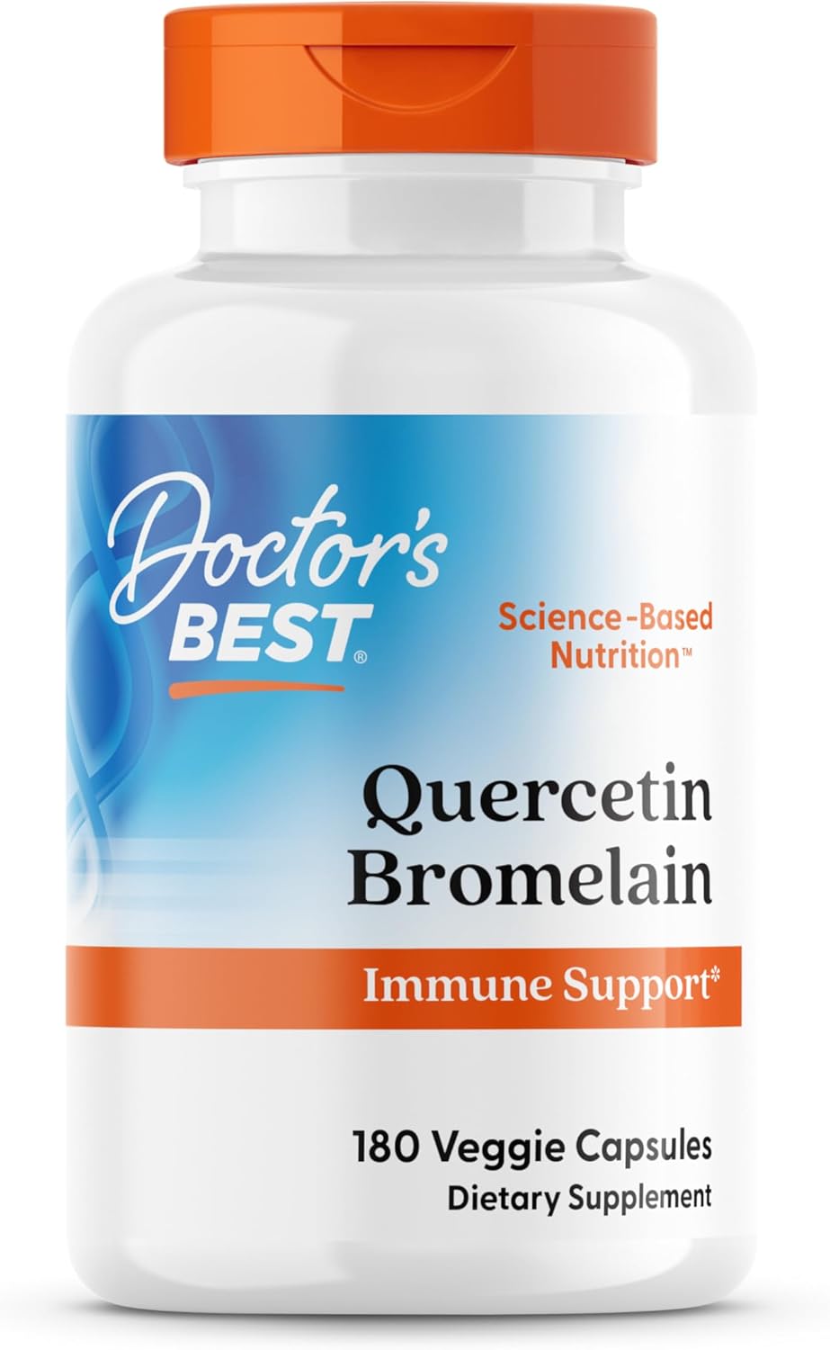 Doctor’s Best Quercetin Bromelain, Immunity Support Capsule, Heart, Joint & Healthy Respiratory System, Non-GMO, Vegan, Gluten Free, Soy Free,180 VC