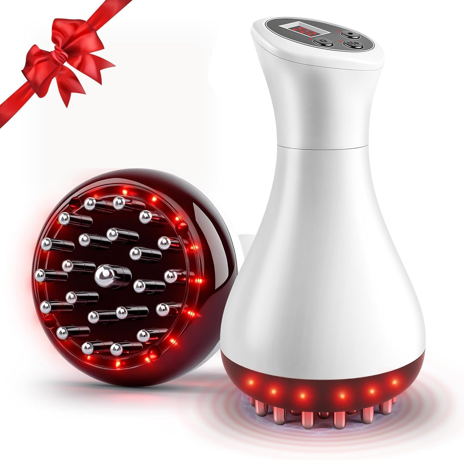 Rechargeable Lymphatic Drainage Massager & Cellulite Massage Tool with 3000mAh,Fascia Blaster for Reduce Stretch Marks for Legs, Arms & Belly,Body Sculpting Machine with Microcurrent for Office Travel
