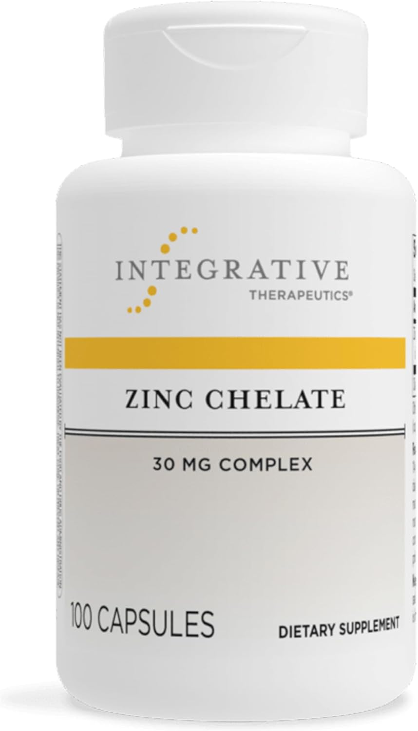 Integrative Therapeutics Zinc Chelate – Antioxidant Support & Healthy Immune Function* – Mineral Supplement – Includes Chelated Mineral – Dairy-Free & Gluten-Free – 100 Capsules (100 Servings)