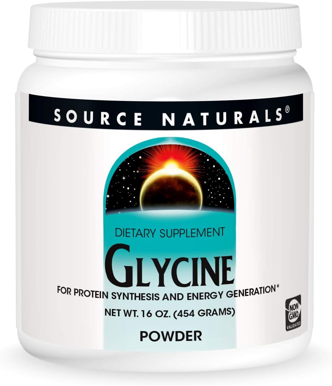 Source Naturals Glycine, for Protein Systhesis and Energy Generation*, 454 Grams – 16 oz Powder