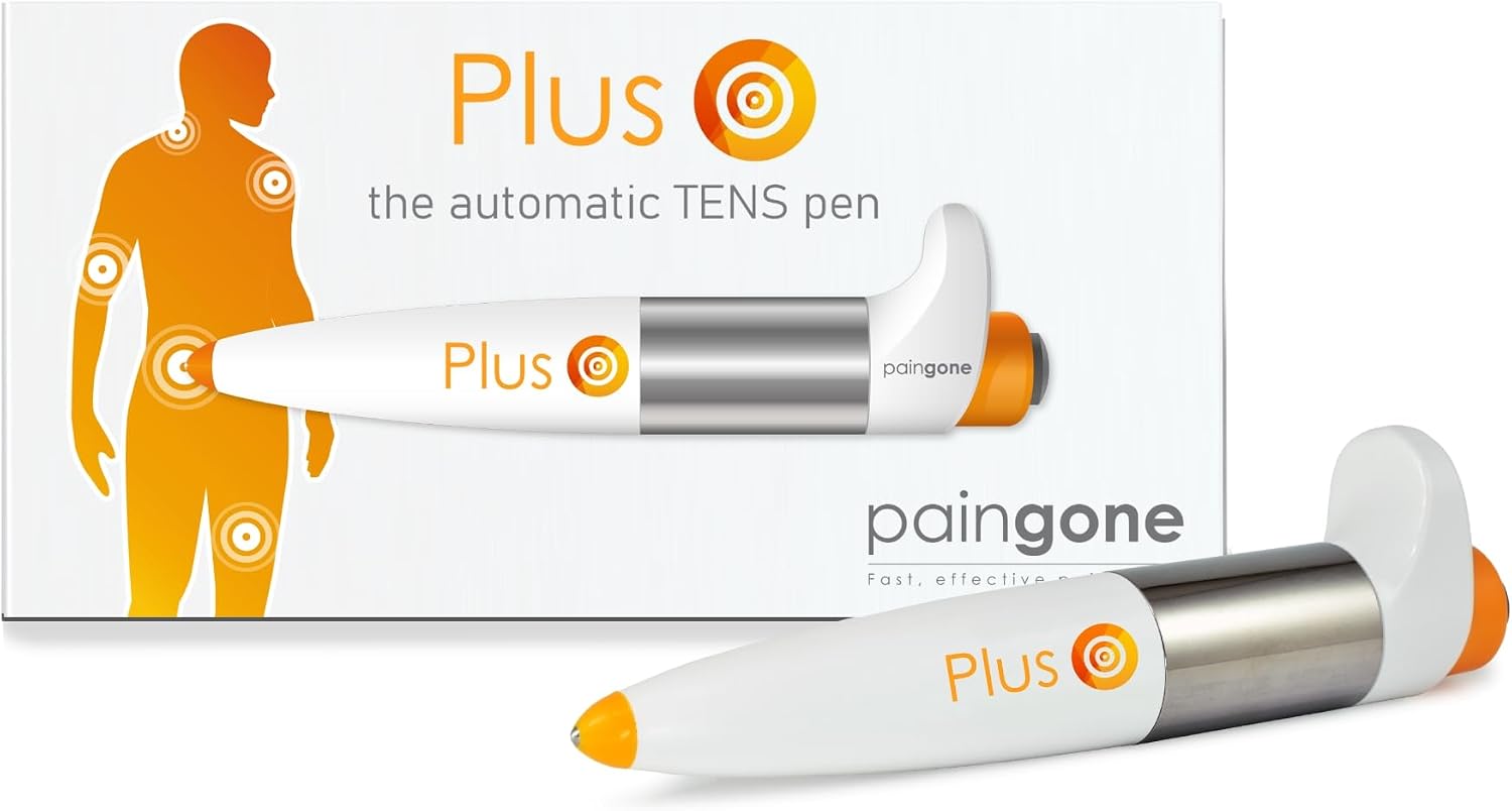 Paingone Plus, The Automatic TENS Pen – Fast, Effective Pain Relief for Acute & Chronic Pain- Use on Shoulders, Knees, Back, Neck, Feet & More – Compact & Portable with No Wires, Pads or Gels