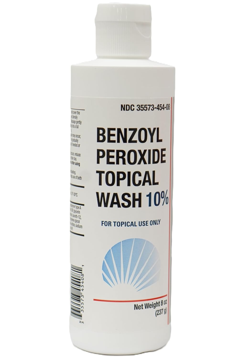 Benzoyl peroxide topical wash 10%