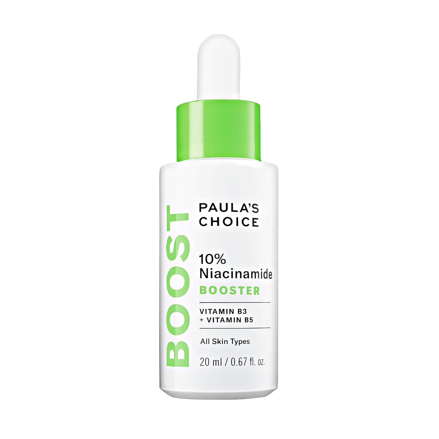 Paula’s Choice BOOST 10% Niacinamide Face Serum Booster, Facial Serum with Vitamin B3, Vitamin C & Licorice Extract Serum, Pore Minimizer, All Skin Types, Fragrance-Free, 0.67oz