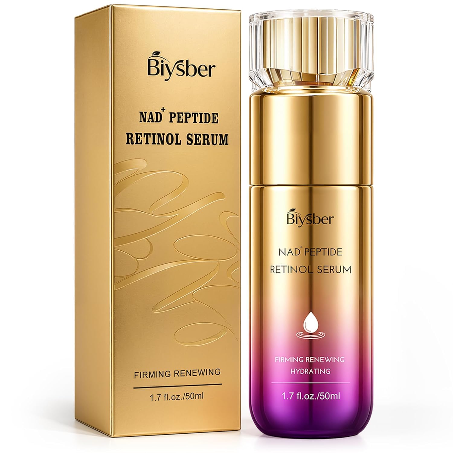 Retinol Peptides Serum for Face: Anti Aging NAD+ Firming Collagen Serum for Wrinkles Fine Lines, Hydration Face and Neck Skin for Women Men Day Night