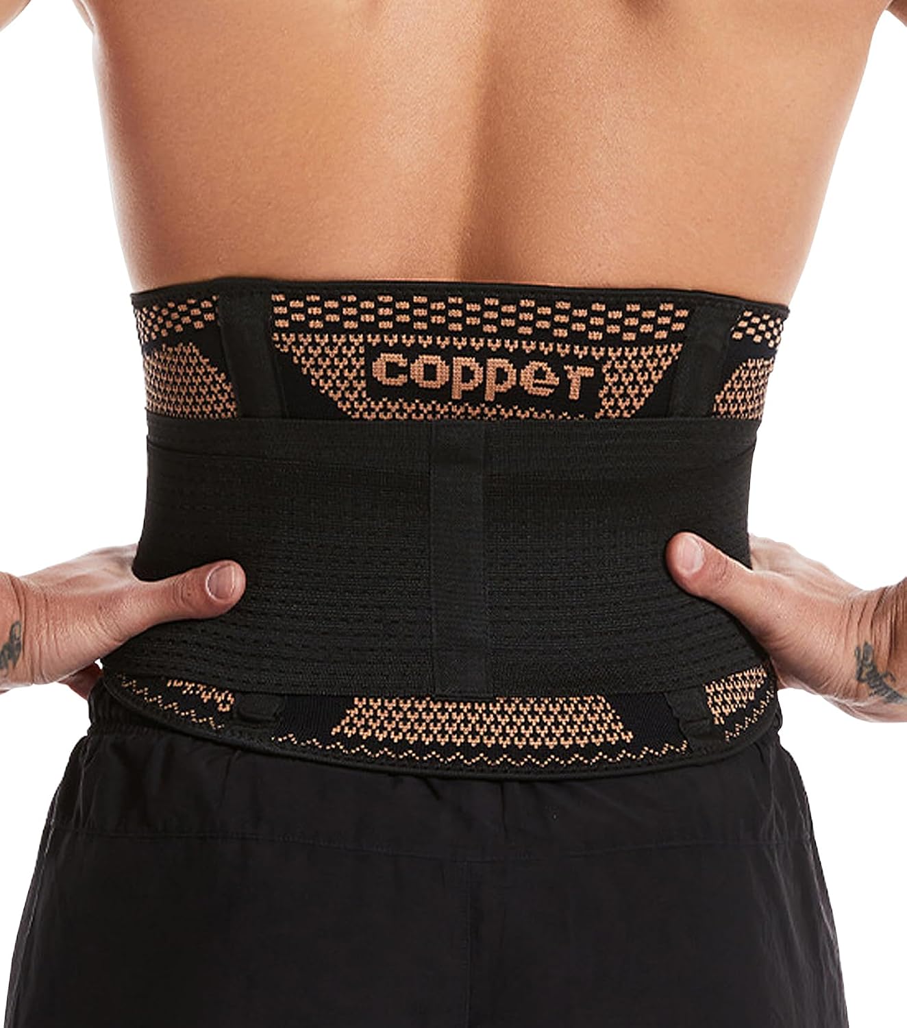 Breathable Lower Back Brace with 4 Stays, Plus Size Lumbar Support Belt for Back Pain Relief with Removable Compression Straps, Back Braces for Herniated Disc, Sciatica,Heavy Lifting