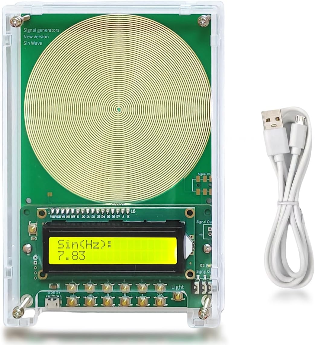 Adjustable Frequency Generator for Healing (0.01Hz-299kHz), 7.83Hz Schumann Resonance Generator, Sine Wave Frequency Healing Device for Improving Sleep & Meditation, USB Powered