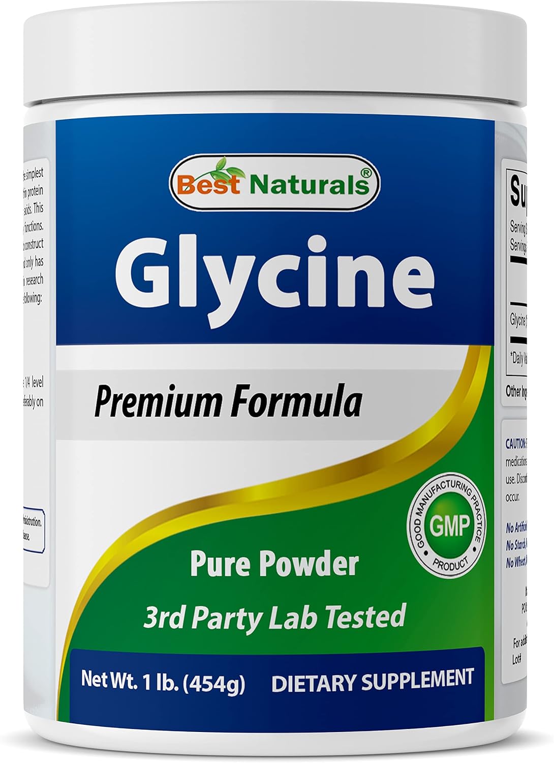 Best Naturals Glycine Powder 1 LB – Neurotransmitter & Relaxation Support