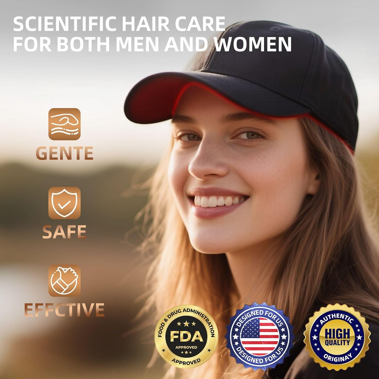 Laser Cap, Red Light Therapy for Hair Growth | Cordless Hair Care for Home & Travel, Laser Therapy Cap for Hair Loss, Hair Loss Treatments Hat