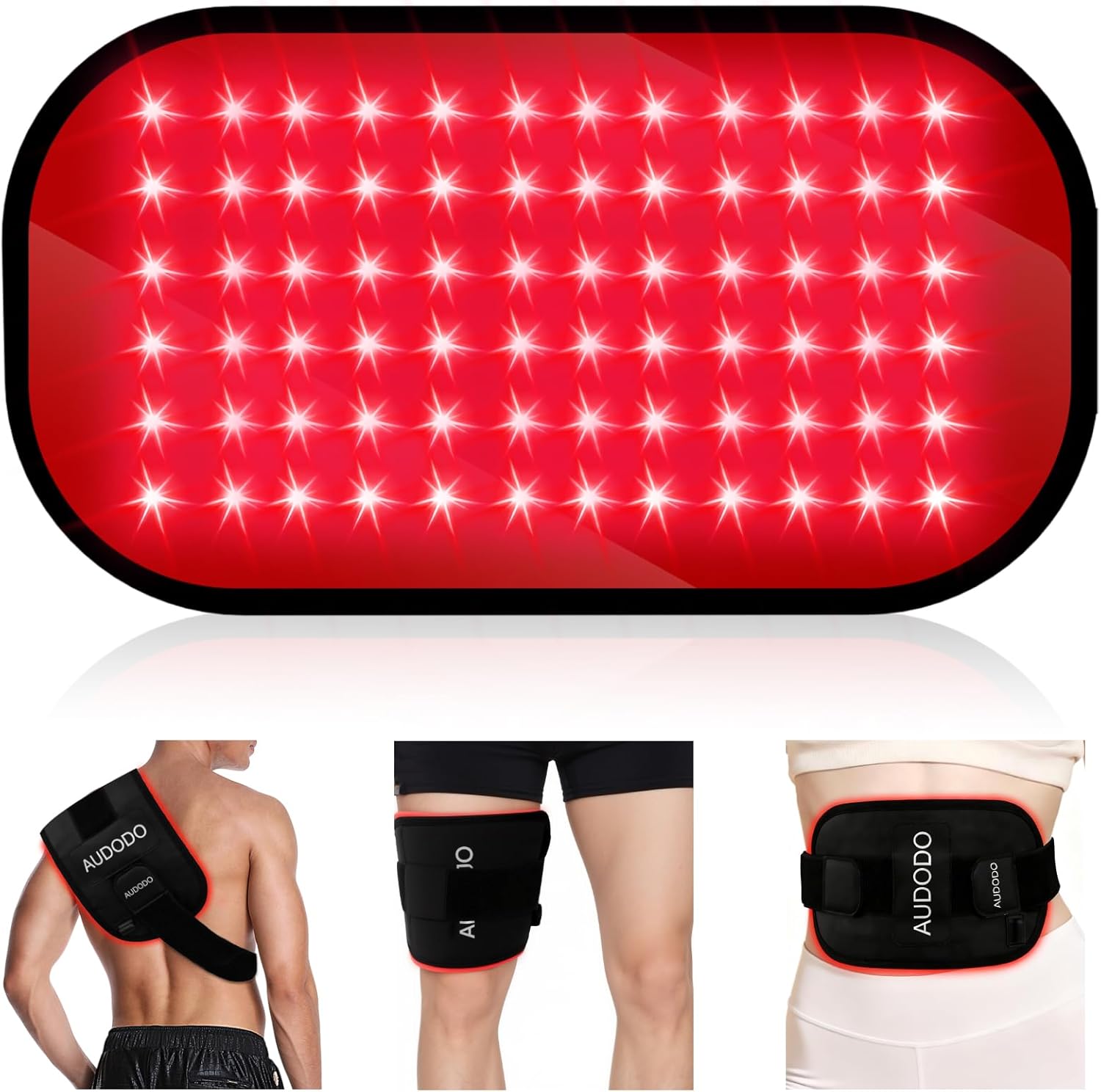 Red Light Therapy for Body, Infrared Light Therapy for Body, Red Light Therapy Belt with Timer, USB-Powered Light Therapy Products, 660nm&850nm Redlight Therapy Pad for Belly Back Shoulders Legs Hands
