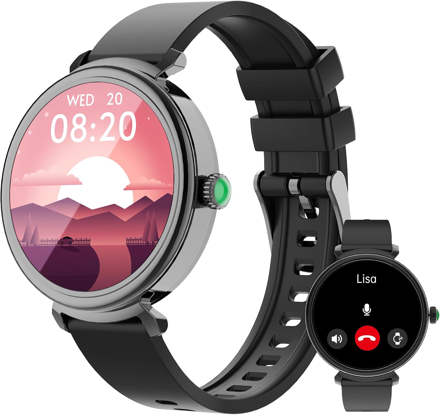 Smart Watch for Women with Answer/Make Call,1.27″ HD Waterproof with DIY Faces,Fitness Tracker Smart Watch with Heart Rate,SpO2,Sleep Monitoring Compatible with iOS/Android