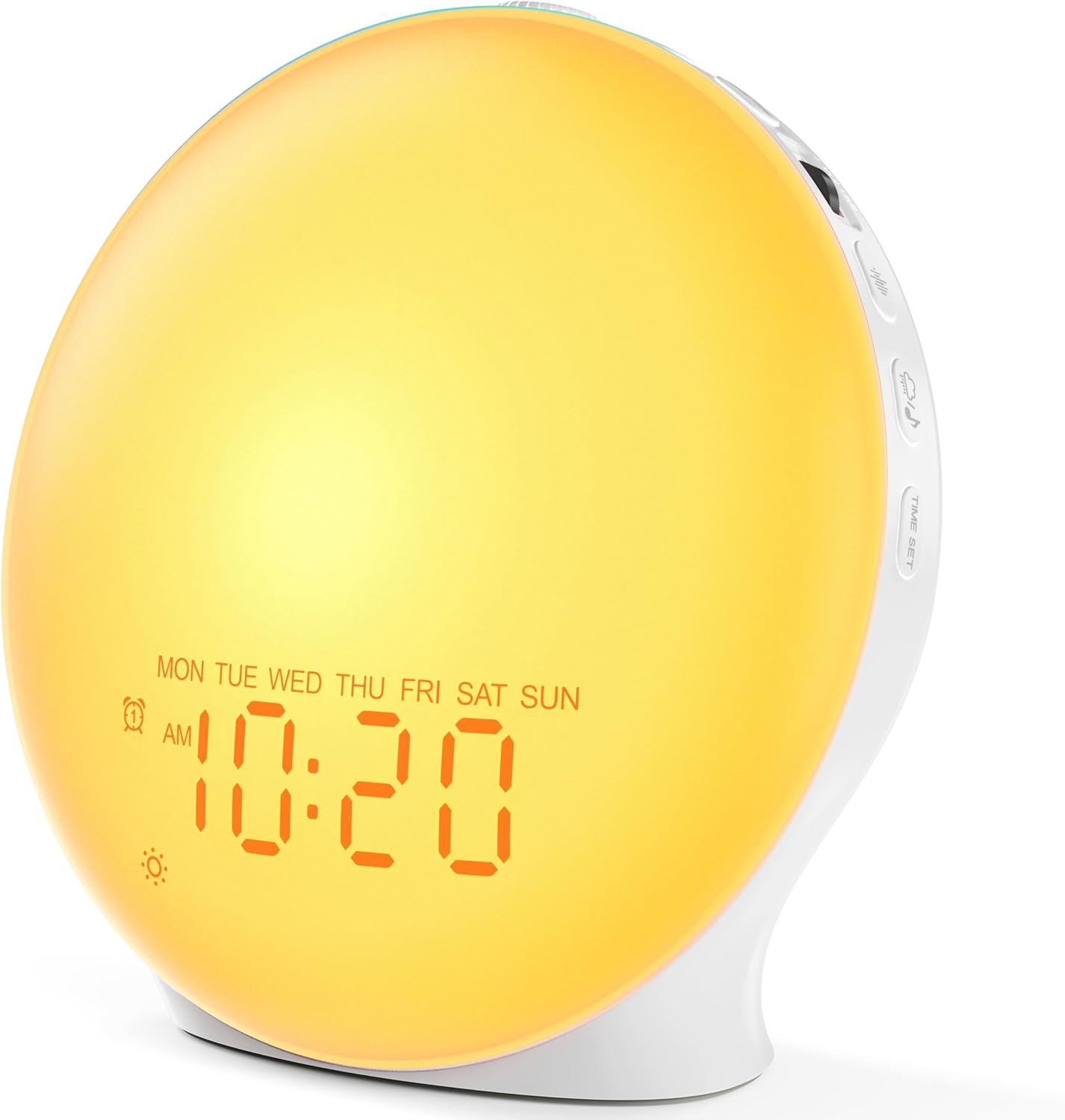 JALL Sunrise Alarm Clock White Noise Machine with 25 Nature Sleep Sounds, Fully Dimmable Clock for Bedrooms, Heavy Sleepers, 17 Light Modes, HiFi Bluetooth Speaker