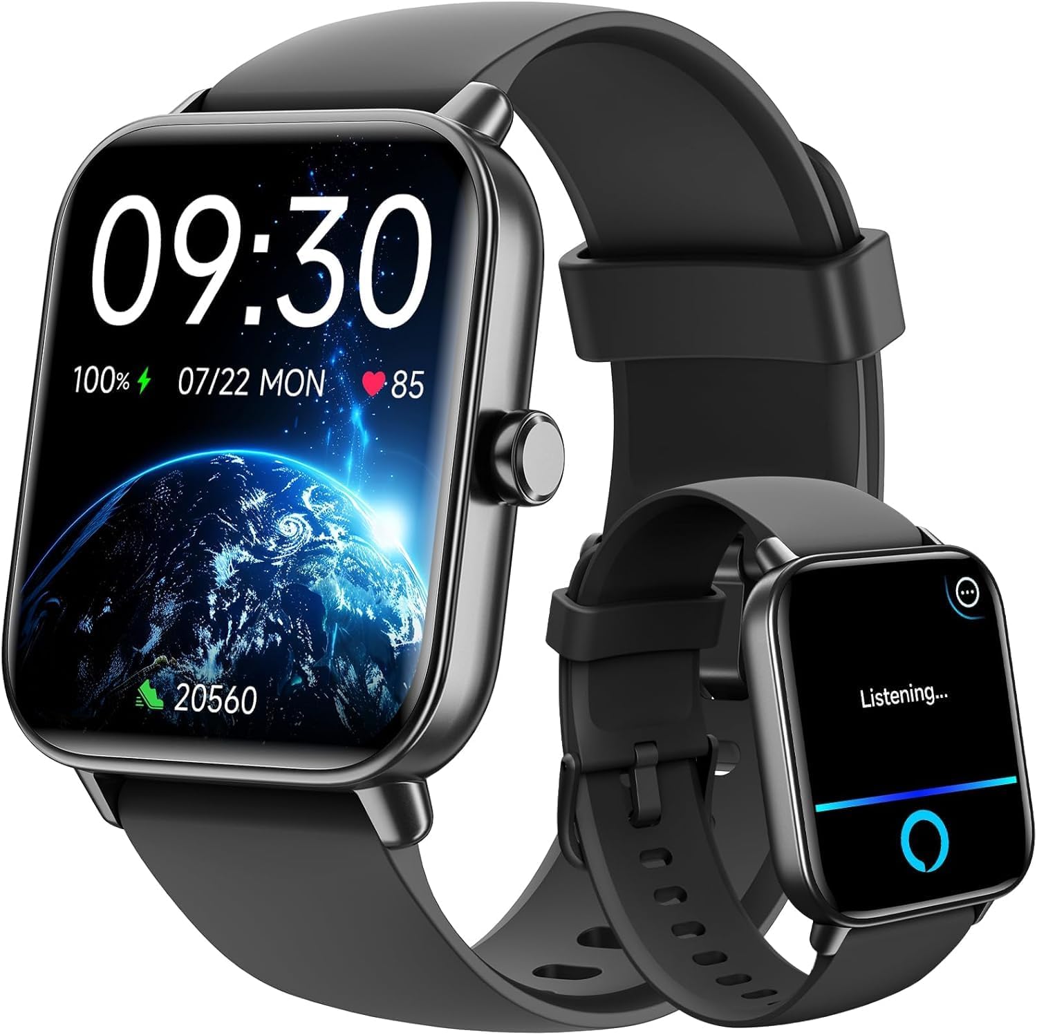 Smart Watches for Men Women, 1.8″ Screen Activity Tracker, Heart Rate/Sleep/SpO2 Monitor, Make/Answer Calls, IP68 Waterproof Smartwatch for iPhone & Android, 101+ Sport Modes Fitness Reloj Inteligente