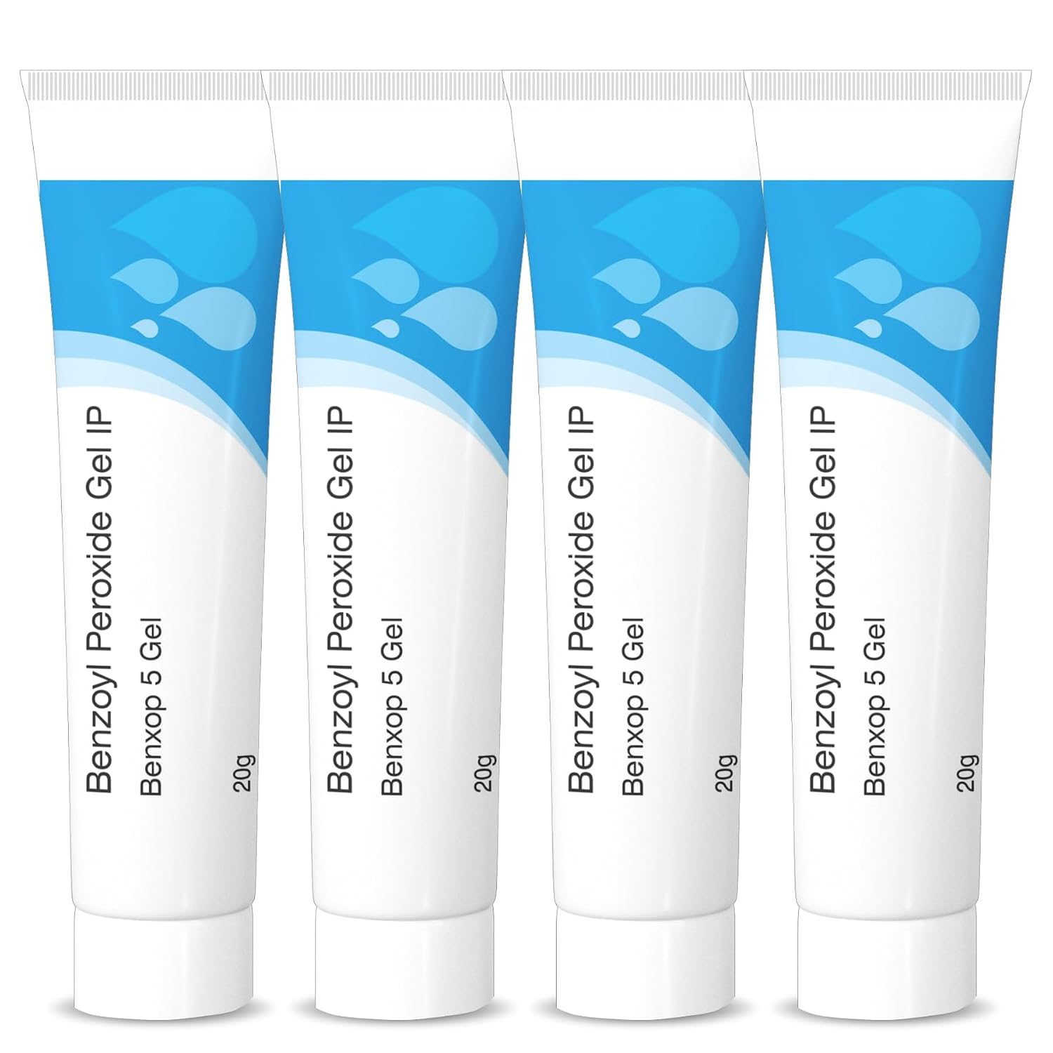 Salve Benxop 5% Benzoyl Peroxide Gel (20 g / 0.70 oz) Pack of 4 – Topical Skincare Gel for Oil-Prone and Congested Skin