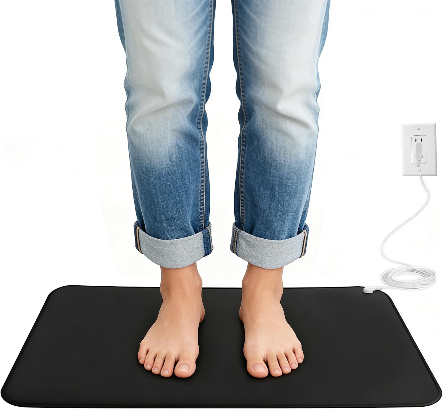 Conductive Grounding Mat, Grounding At Home, Grounding Mat for Sleep, Energy, Wellness, Earth Connection, Earth Mat Grounding Pad, 13 * 23.6Inch