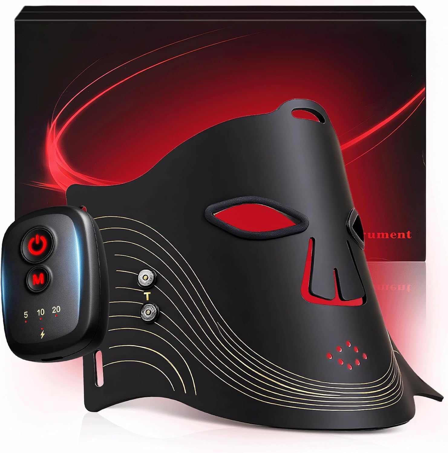 Red Light Therapy Mask for Face, LED Face Mask Light Therapy with Remote, Infrared Lights Masks for Home Working Travel Yoga Sleep, Portable Facial Mask for Women Mom Sister Girlfriend and Wife