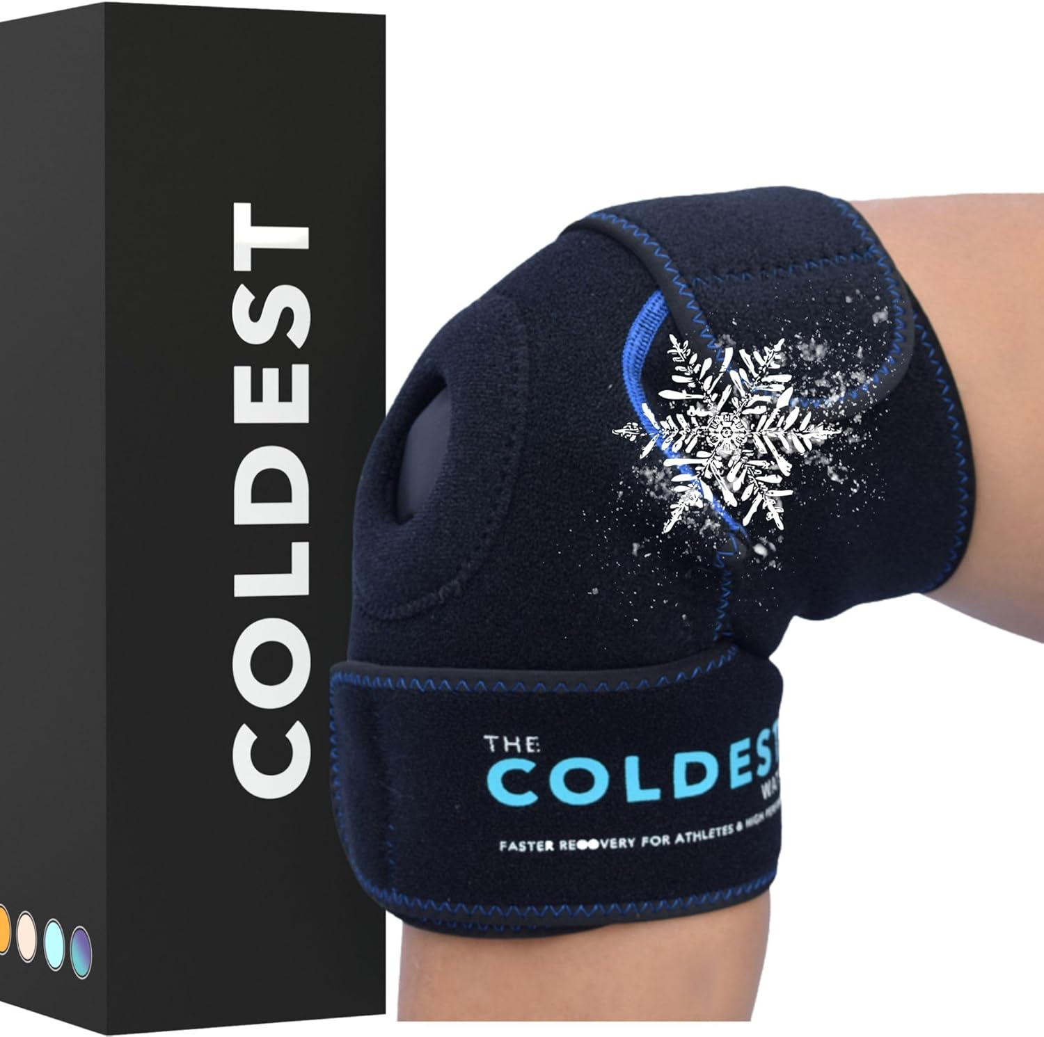 The Coldest Knee Ice Pack Wrap, Hot and Cold Therapy – Reusable Compression Best for Meniscus Tear, Injury Recovery, Bursitis Pain Recovery, Sprains, Swelling and Rheumatoid Arthritis