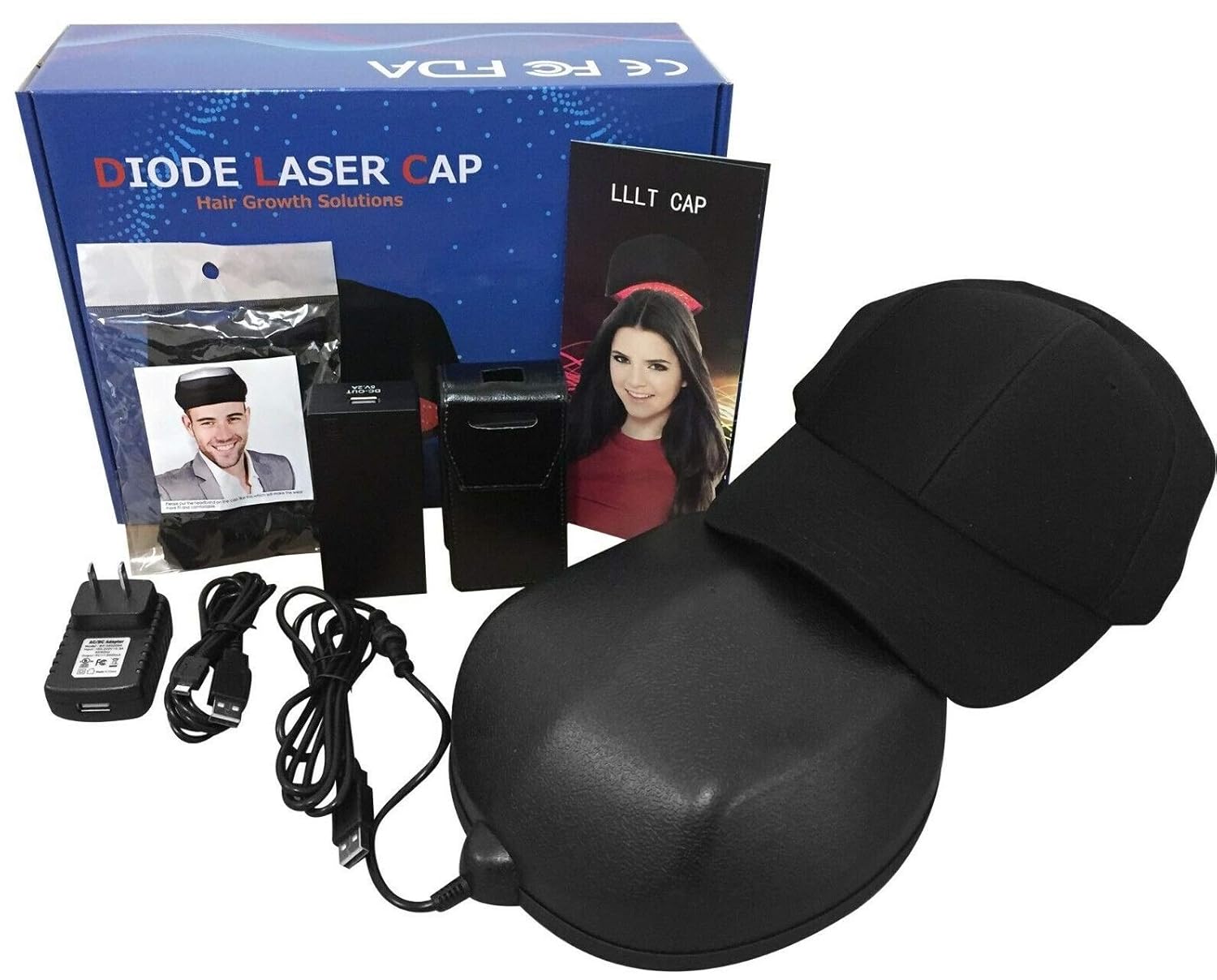 Laser Cap 148 Diodes + 2 Free Gifts + FDA Cleared Hair Regrowth Solutions for Men and Women, Low Level Laser Therapy Treatment for Thinning hair, Balding and Alopecia