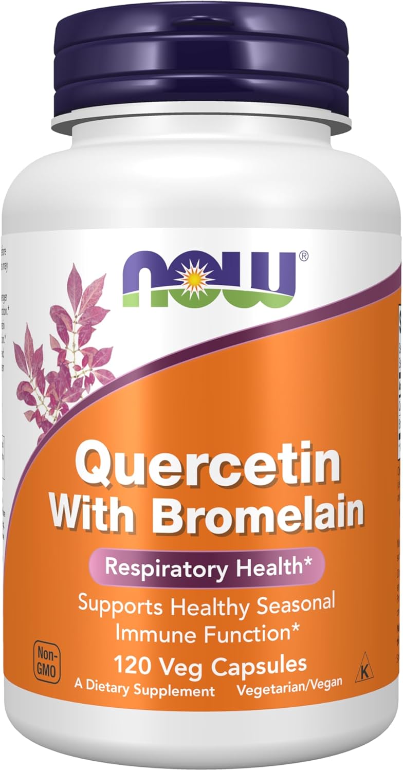NOW Foods – Quercetin with Bromelain – 120 Vegetable Capsule(s)