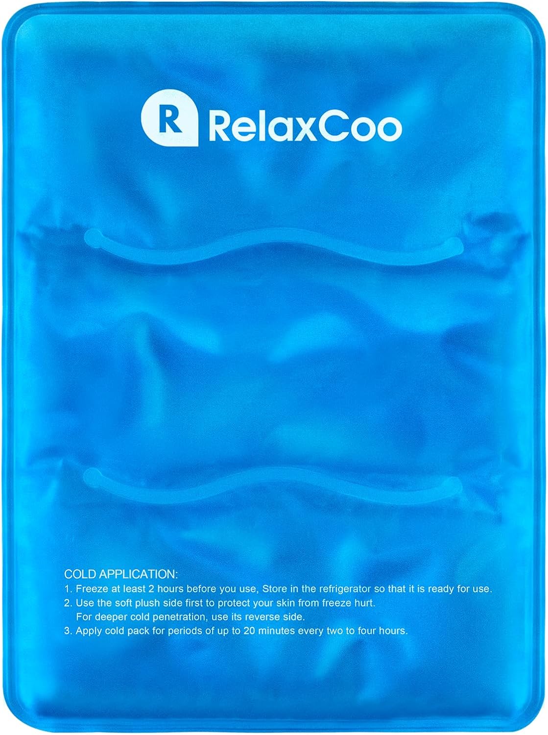 RelaxCoo Large Flexible Ice Pack for Injuries Reusable Gel, 11×14.5 Inches, Cold Compress for Hip, Shoulder, Knee, Back Pain, Swelling, Bruises, Surgery