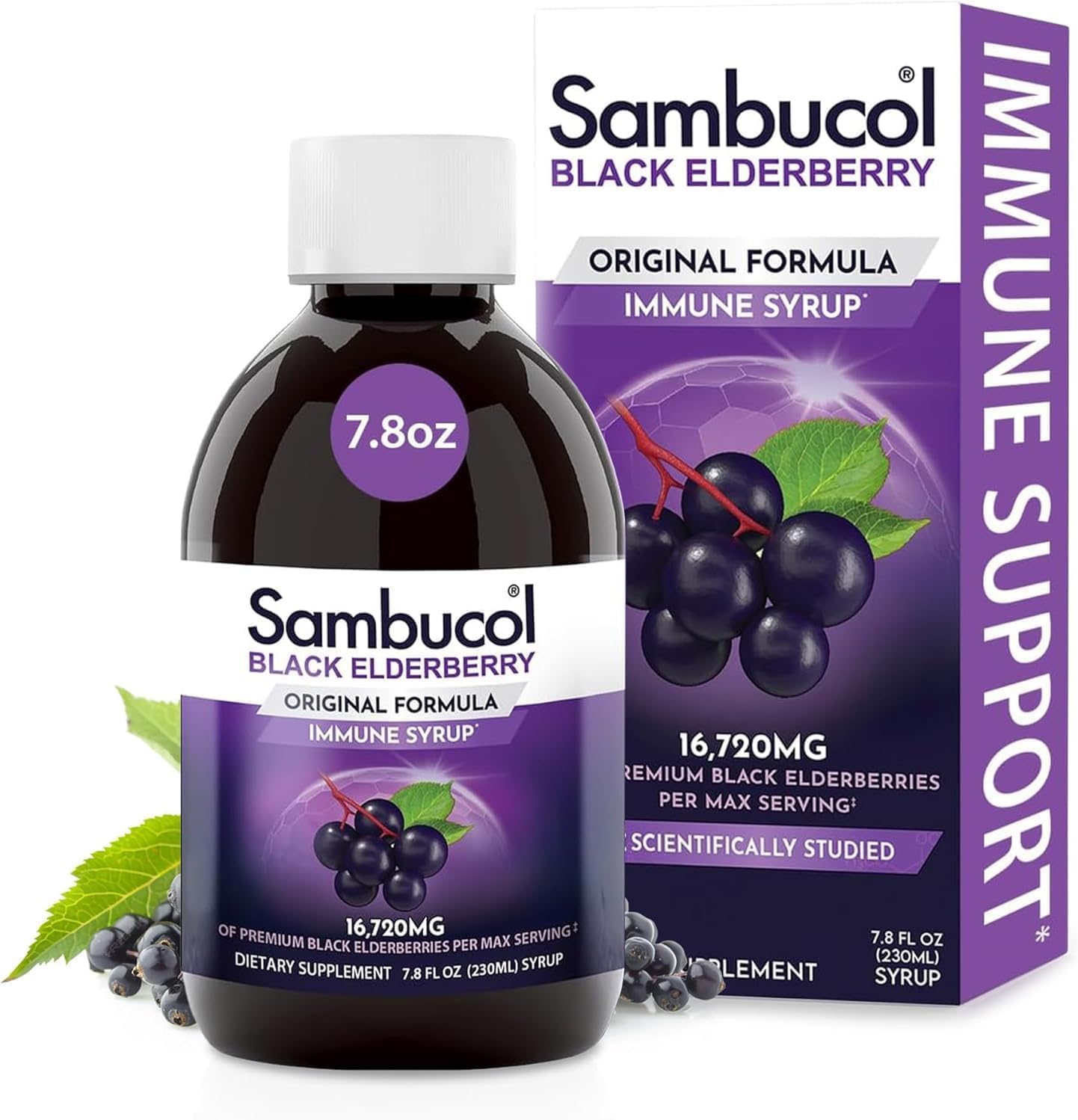 Sambucol Black Elderberry Syrup Original Formula, 7.8 Ounce Bottle