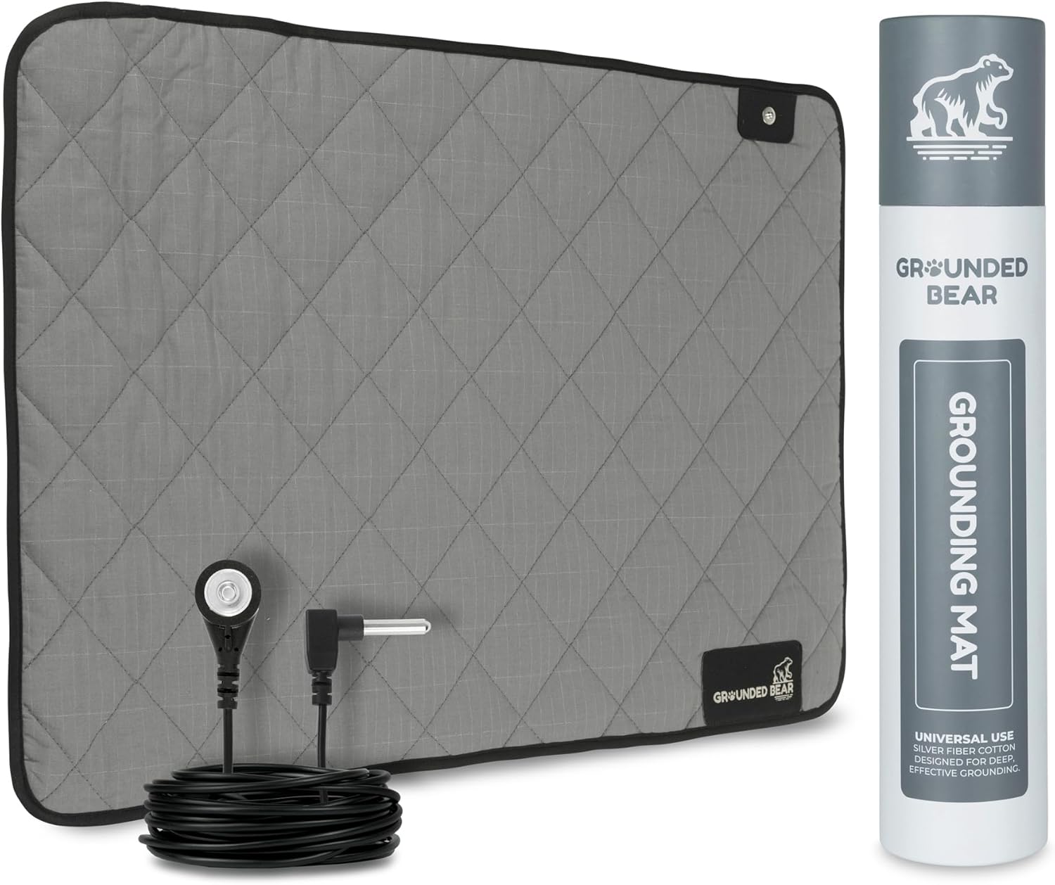 Premium Grounding Mat for Feet, Soft Cotton & Silver Fiber, Comfort for Sleep & Wellness, Grounding Pad for Anti-Aging & Inflammation, Grounding Mat for Bed and Desk (24×16 Inches)
