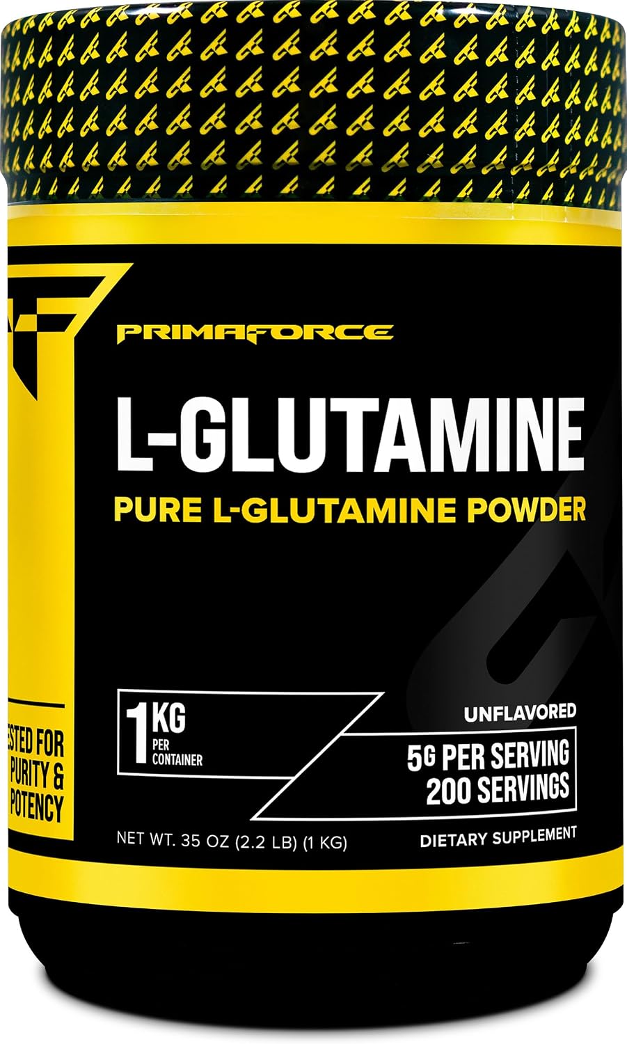 Primaforce L-Glutamine Powder 1000 Grams (1 KG) Unflavored – Pure L-Glutamine Powder, 5g per Serving, GMO-Free, Gluten-Free, 200 Servings