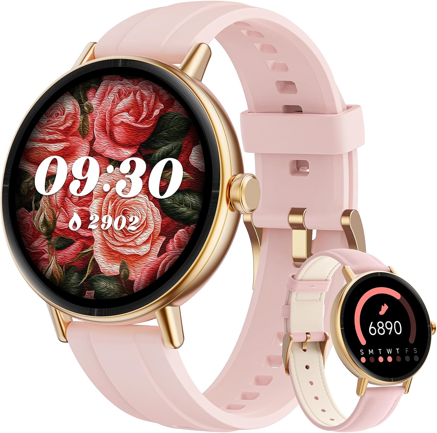 Gydom Smart Watch for Compatible iPhone, Pink