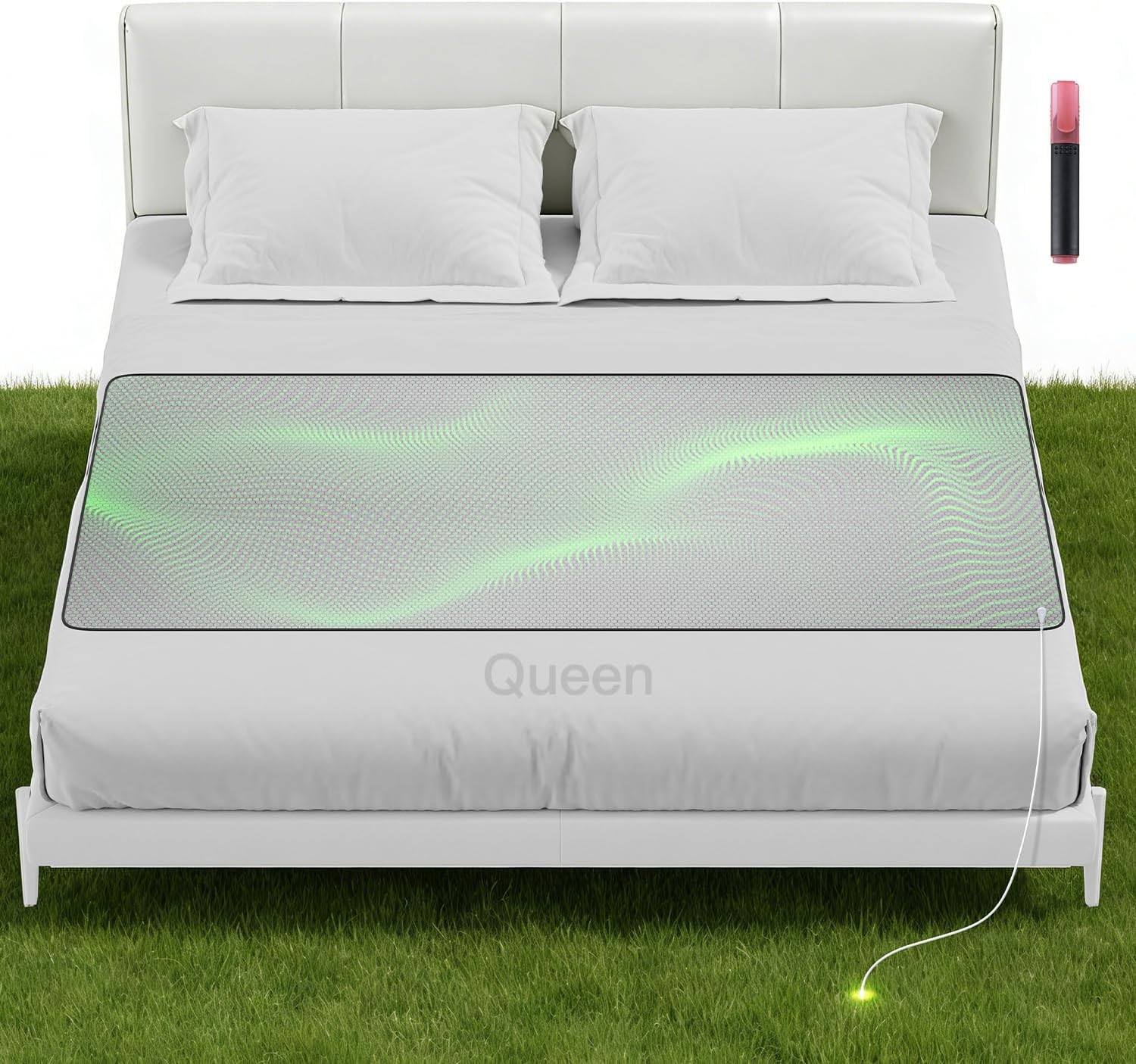 Graphene Grounding Mat for Queen Bed: Indoor Earth Therapy for Better Sleep & Energy Boost – Conductive Sleep Pad with Grounded Benefits – Wellness Gift Kit for Women