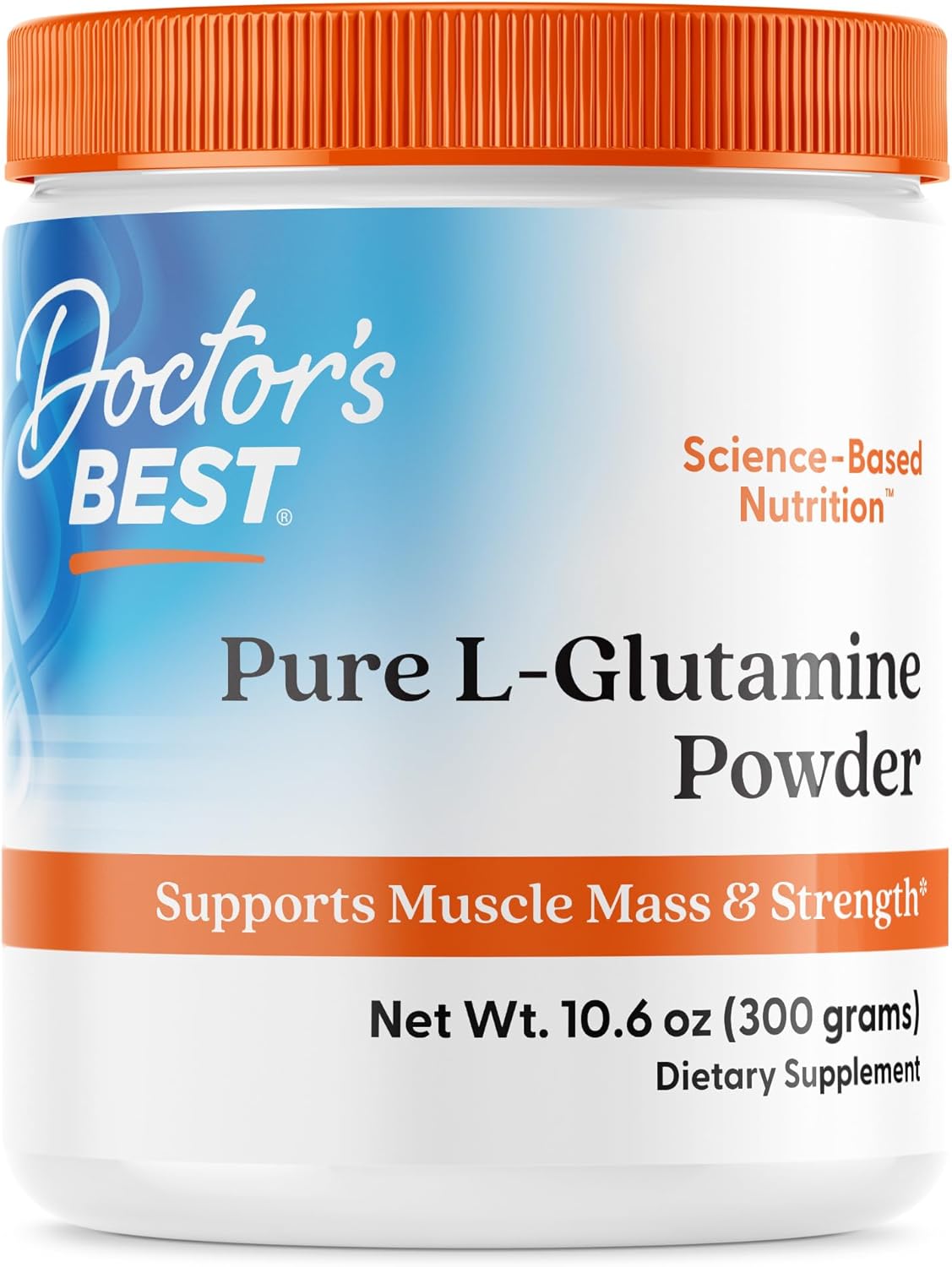 Doctors Best Pure L Glutamine Powder Supplement for Men & Women – L-Glutamine 5g Per Serving, Amino Acid Support, Supports Muscle Mass & Strength, Non-GMO, Gluten Free, Soy Free, Vegan – 10.6 oz